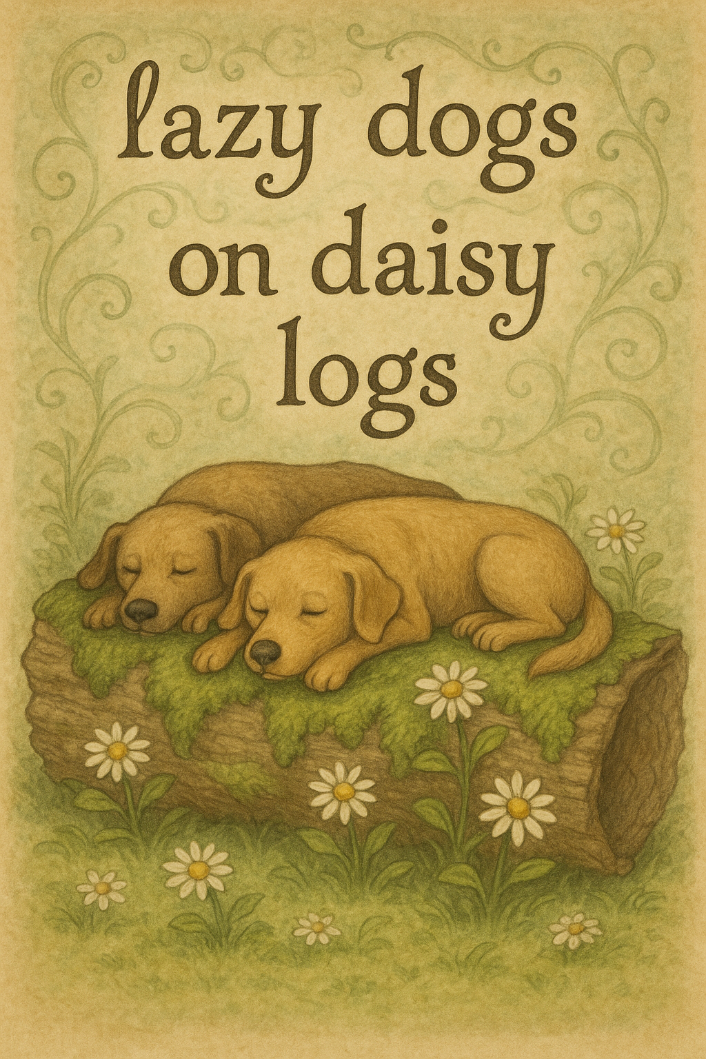 Lazy Dogs on Daisy Logs